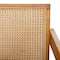 Brown Teak Wood Modern Accent Chair, 20" x 19" x 30"